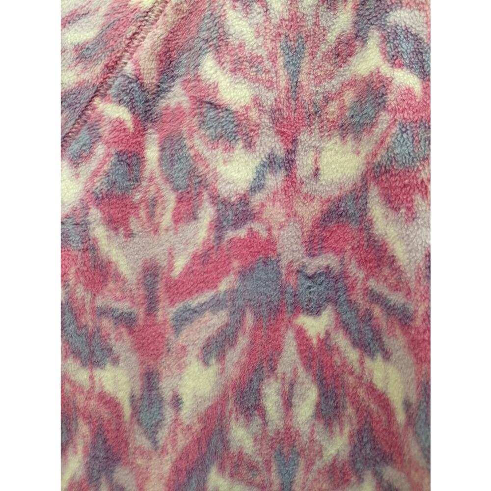 Eddie Bauer Women's Size Small Polar Fleece 1/4 Zip Pullover Pink Ikat Sweater - Picture 2 of 6